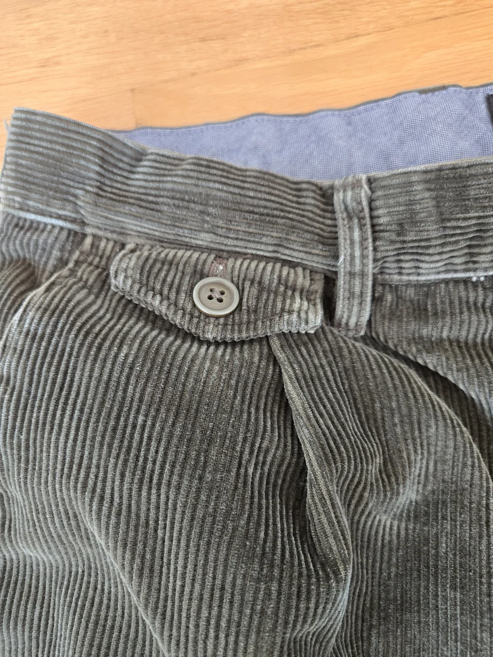 J. Crew Men's Dark Olive Corduroy Pants - Classic Casual Tapered Fit